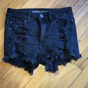 🌸American Eagle High Rise Shortie, Black Denim 🌸